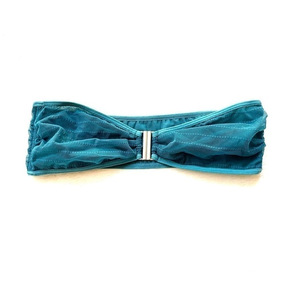 Out From Under Urban Outfitters Teal Strapless Lace Bandeau M - Picture 4 of 9